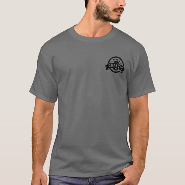"Nación de Craftie" en la camiseta gris oscuro (Anverso)
