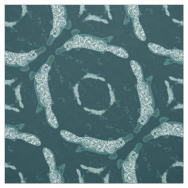 Nación de Platypus tela circular verde azulada