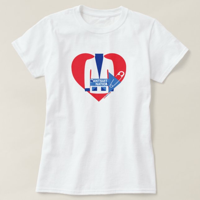 Nación del Pantsuit fijada a mi camisa del corazón (Diseño del anverso)