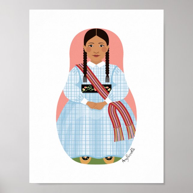 Nación Mestiza de Canadá Póster Matryoshka (Frente)
