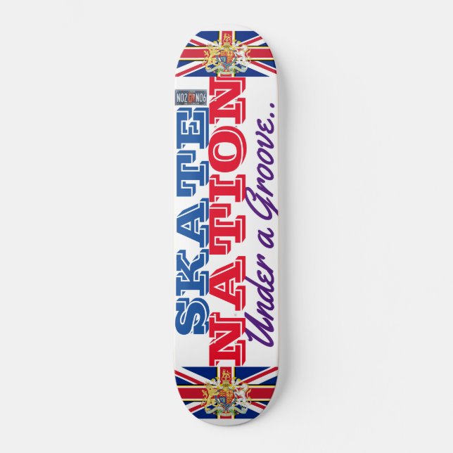 NACIÓN SKATE Debajo de un Skateboard de Groove UK (Anverso)