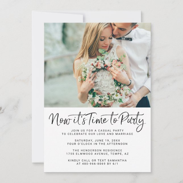 Nada de lujos, solo amor | Recepción de Boda (Anverso)