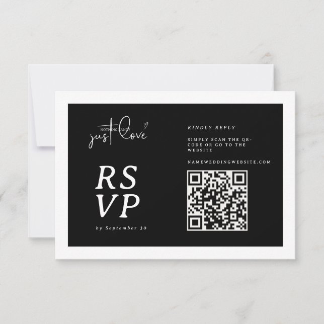 Nada elegante, solo amor Código QR de respuesta RS (Anverso)