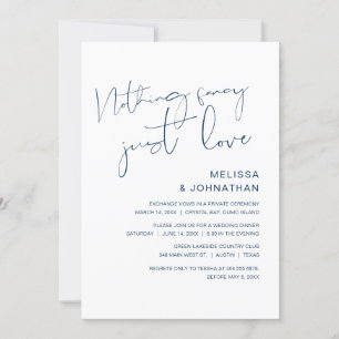 Nada Elegante, Solo Amor, Invitación de Boda Elope