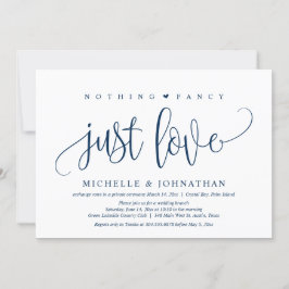 Nada Elegante, Solo Amor, Invitación de Boda Fugaz
