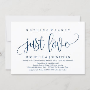 Nada Elegante, Solo Amor, Invitación de Boda Fugaz