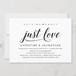 Nada Elegante, Solo Amor, Invitación de Boda Secre