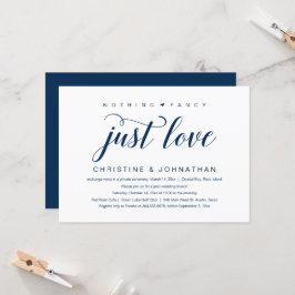 Nada Elegante, Solo Amor, Invitación de Boda Secre