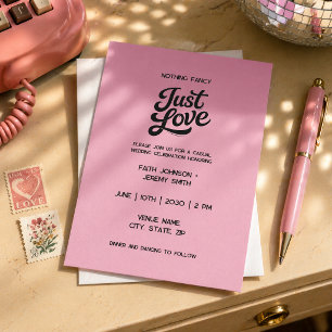 Nada Elegante Solo Invitación de Amor   Negro y Ro