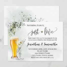 Nada Elegante Solo Invitación de Elopamiento con V