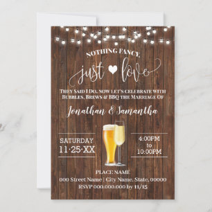 Nada Elegante Solo Invitación Occidental de Boda F
