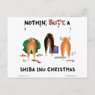 Nada empalma el navidad de Shiba un Inu