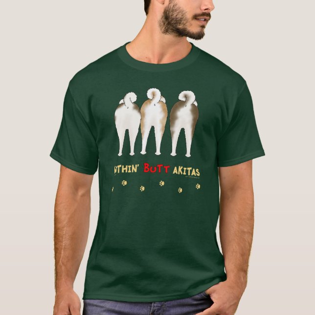 Nada empalma la camiseta de la oscuridad de Akitas (Anverso)