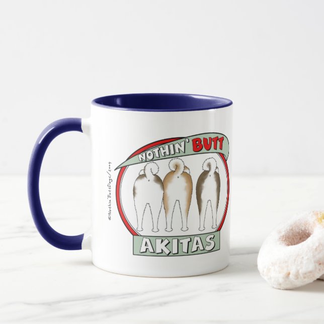 Nada empalma la taza de Akitas (Con donut)