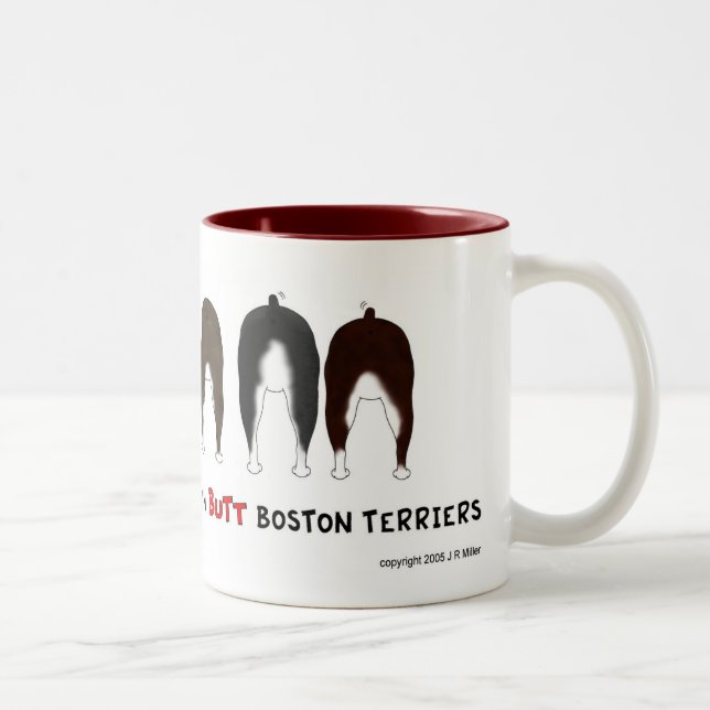 Nada empalma la taza de los terrieres de Boston (Derecha)