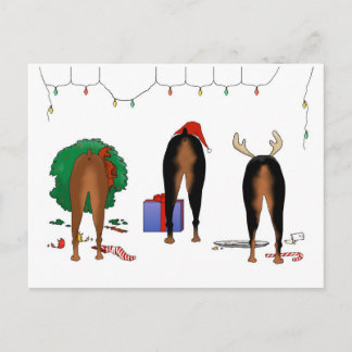 Nada empalma navidad de un Doberman