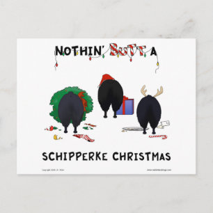 Nada empalma navidad de un Schipperke