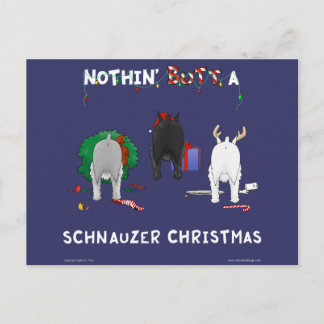 Nada empalma navidad de un Schnauzer