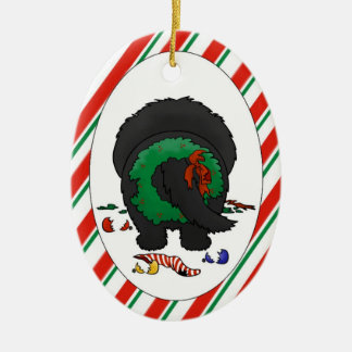 Nada empalma un ornamento del navidad de Newfie