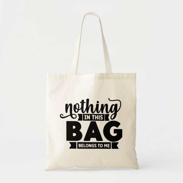 Nada en esta bolsa me pertenece Bolsa de mano (Frente)