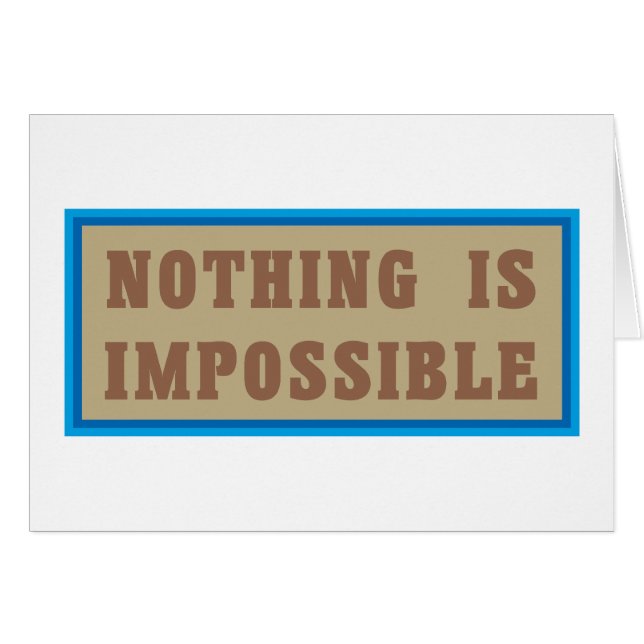 Nada es imposible (Anverso (Horizontal))