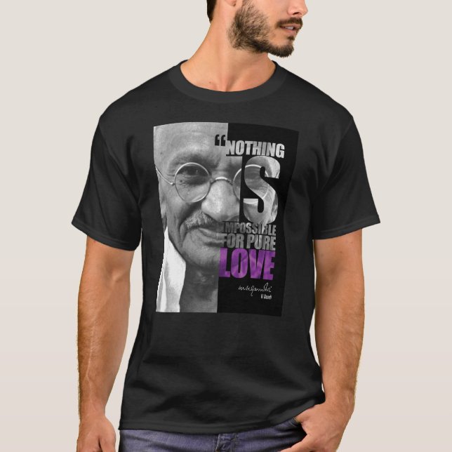 Nada Es Imposible Ghandi Camiseta Oscura (Anverso)