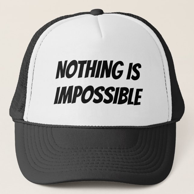 Nada es imposible gorra del camionero (Anverso)