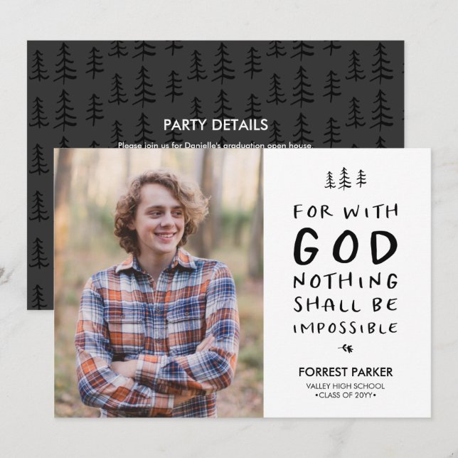 Nada es imposible la Invitación de graduación (Anverso / Reverso)