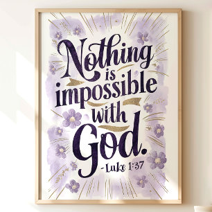 Nada Es Imposible: Luke 1:37 Arte Floral