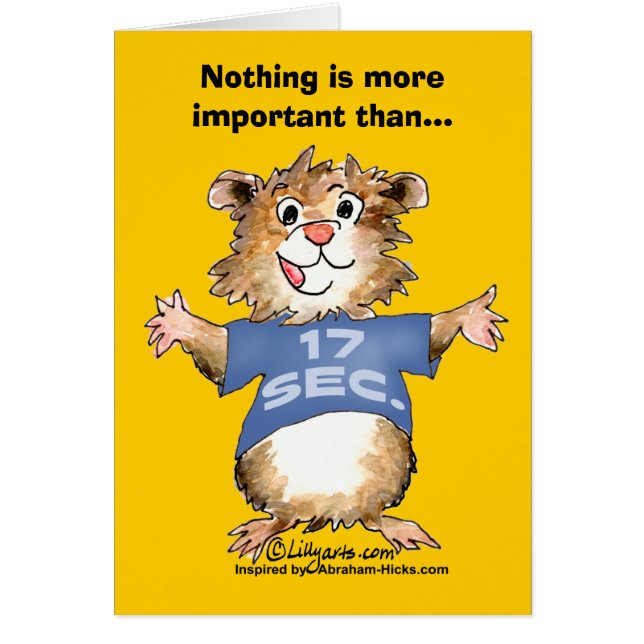 Nada es más importante que tarjeta que se siente (Frente)