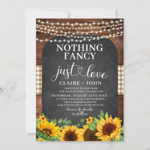 Nada Fancy Ama La Invitación A La Boda Rústica