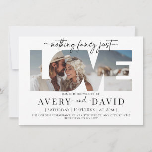 Nada Fancy Ama Simplemente Invitación Boda Mínima