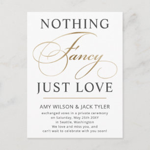 Nada Fancy Ama Solamente A Boda Invitación Postc