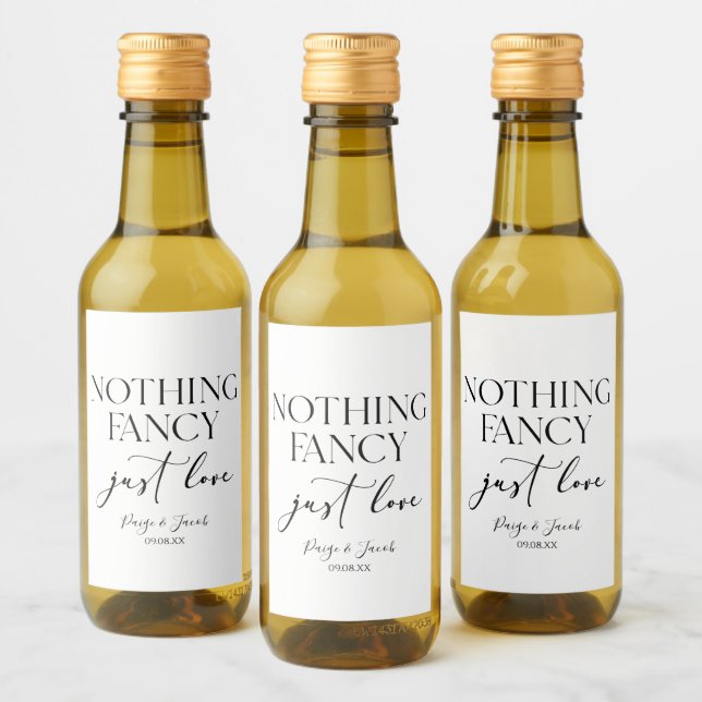 Nada Fancy Ama Solamente Al Boda Casual Minimalist (Botellas)