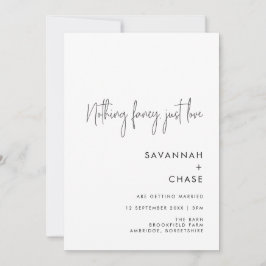 Nada Fancy Ama Solamente Invitación Boda Minimalis