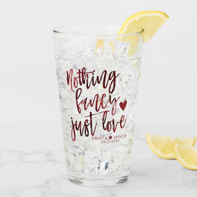 Nada Fancy Just Love | Boda Rojo Crimson Oscuro (Reverso (hielo))