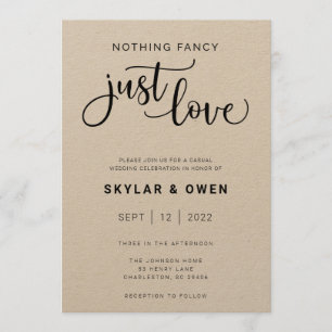 Nada Fantástico Sólo Amar Invitación A La Boda