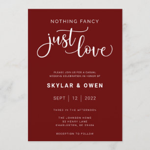 Nada Fantástico Sólo Amar Invitación A La Boda