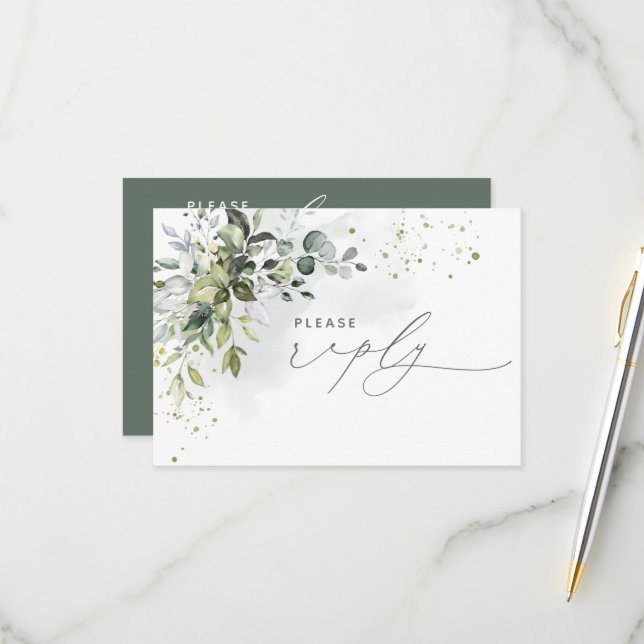 Nada Fantástico Sólo Amo Eucalyptus Green RSVP (Anverso/Reverso In Situ)