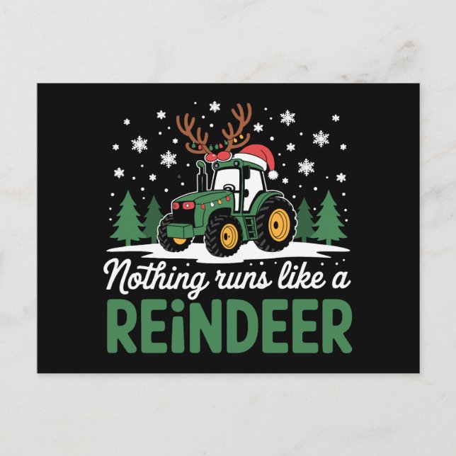 Nada funciona como un tractor de Navidad de reno (Anverso)