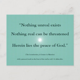 Nada irreal existe Tarjeta ACIM no dualidad