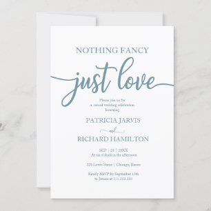 Nada Lujoso Solo Amor Invitación de Boda Informal