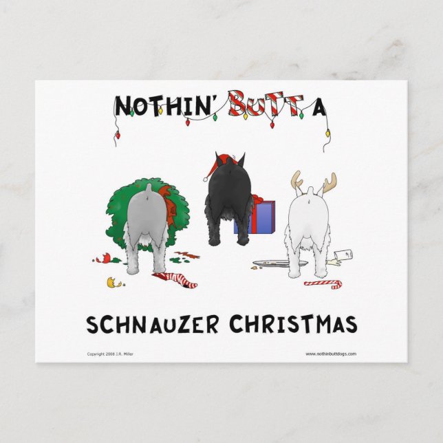Nada, Pero Un Navidad De Schnauzer (Anverso)
