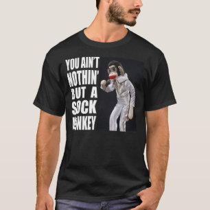 Nada pero una camiseta de la oscuridad del mono