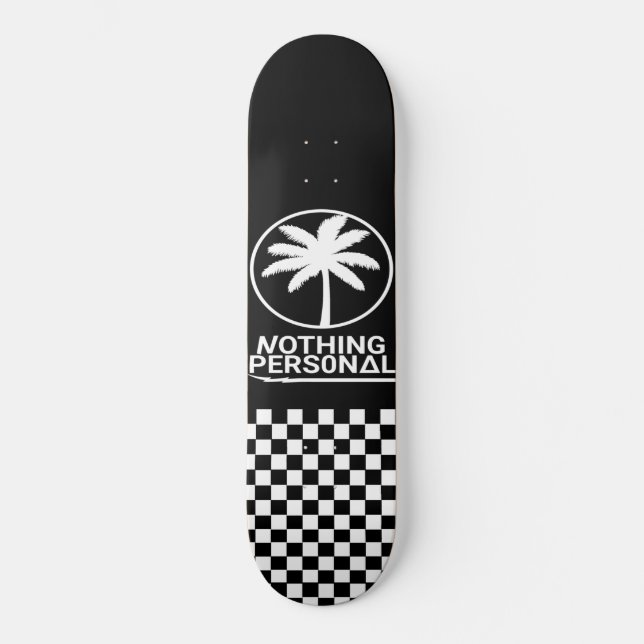 Nada Personal Checker Dipped Skateboard (Anverso)