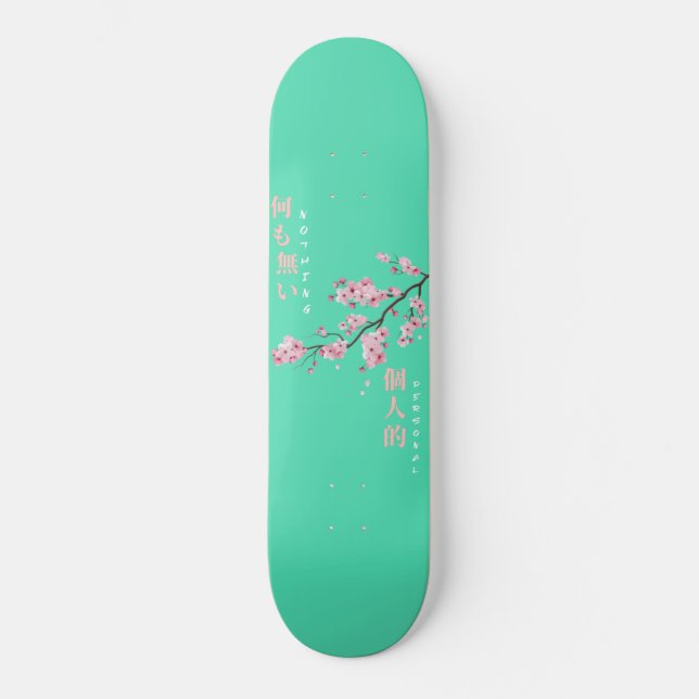 Nada Personal - Cherry Blossom Skateboard (Anverso)
