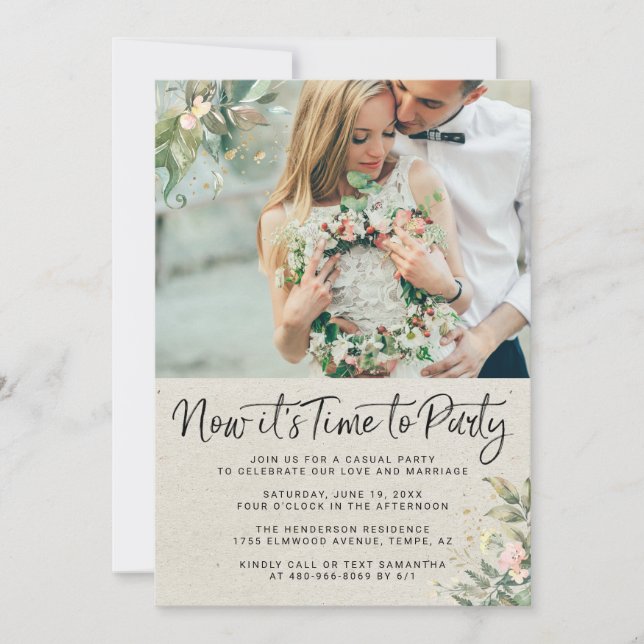 Nada sofisticado solo amor | Recepción de Boda (Anverso)