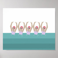 Nadadores artísticos | Arte de diseño de natación 