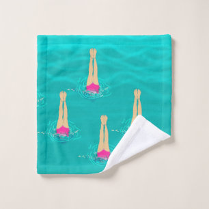 Nadadores Artísticos Nadando Bajo El Agua