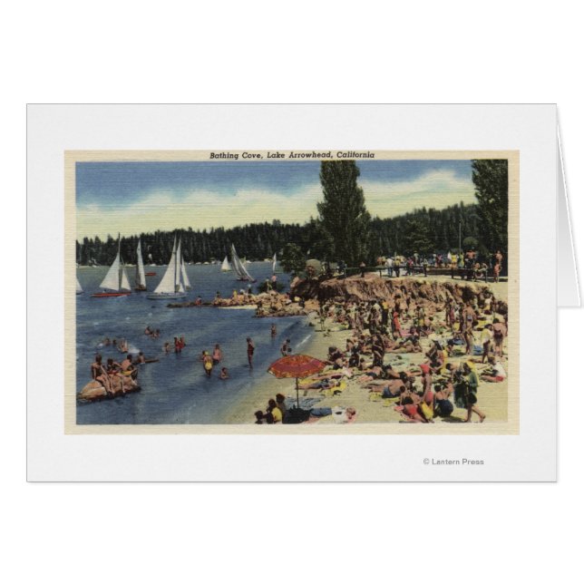 Nadadores en Playa de la Bahía de Cove (Anverso (Horizontal))